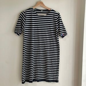 S Kule navy and white t shirt dress